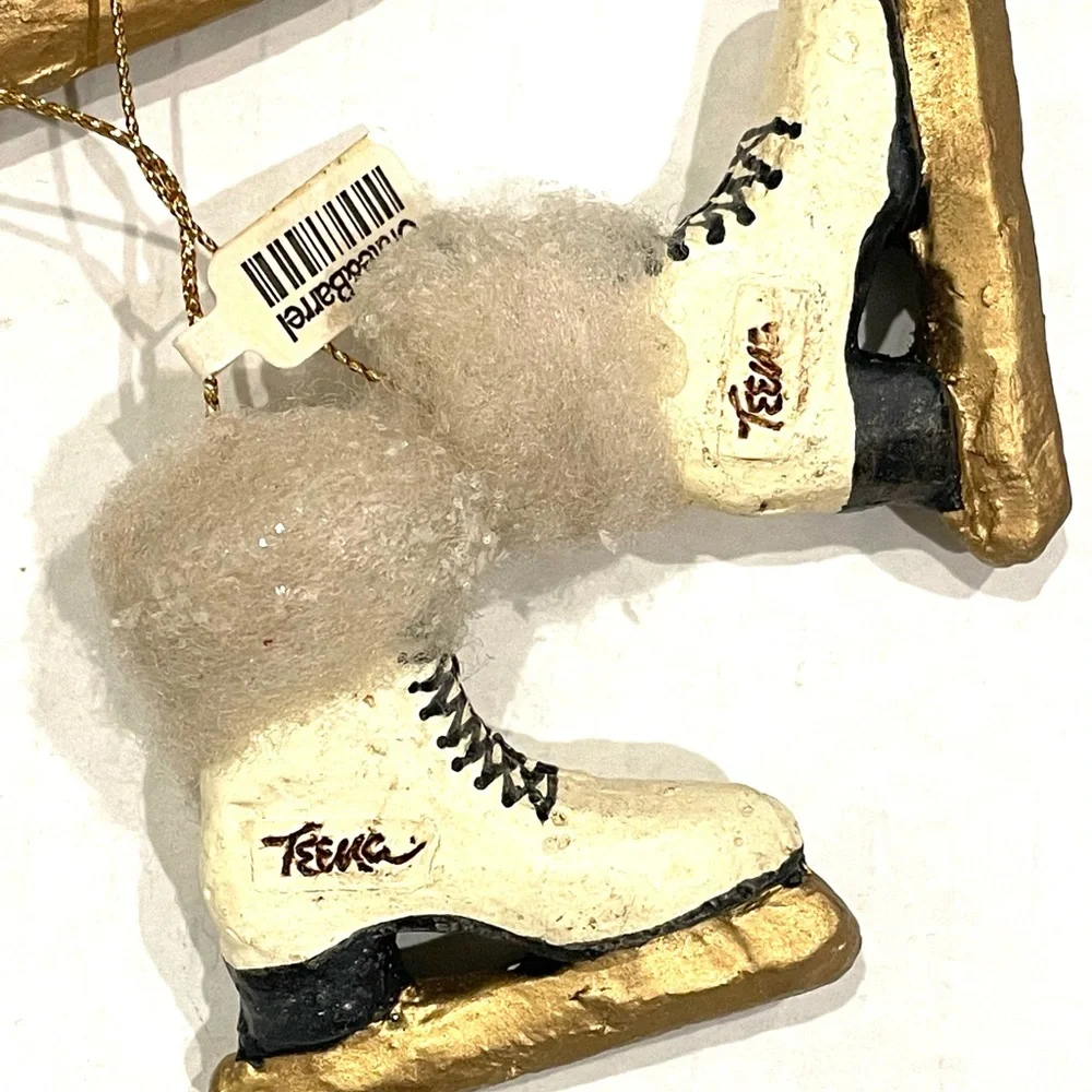- Crate & Barrel Christmas Ornament Teena Skates 8 pcs